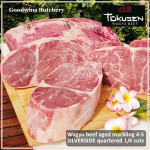 Beef SILVERSIDE Wagyu Tokusen marbling 4-5 aged frozen portioned DICED RENDANG CUTS 4cm 1.5" (price/pack 600g 8-9pcs)